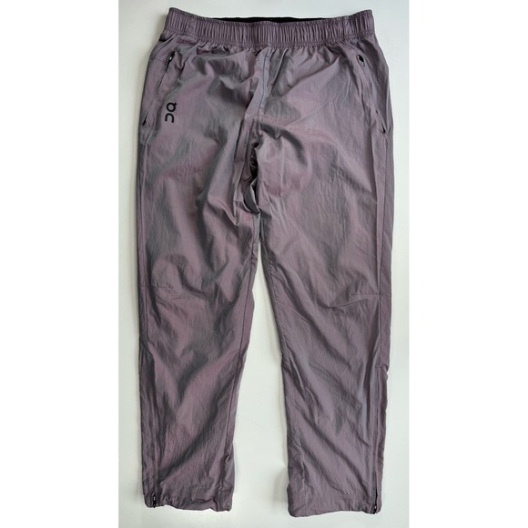 ON‎ CLOUD Tennis Court Pants Mesh Lined Mens Medium Two-Tone Purple Zip Up Cuff